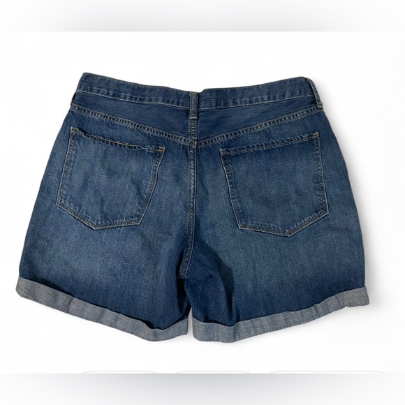 Old Navy Boyfriend Tomboy Patch Sarah Blue Denim Jean Shorts Women’s Sz 12 Reg - Picture 2 of 7
